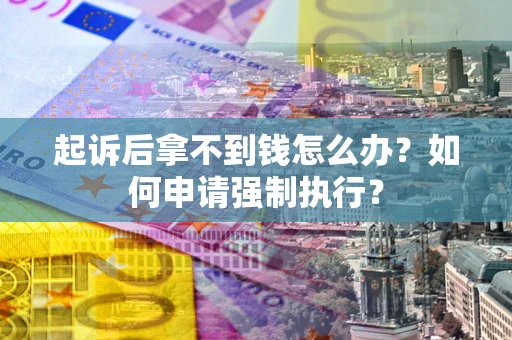 济南起诉后拿不到钱怎么办？如何申请强制执行？